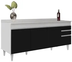 Armário de Cozinha Modulado de Canto Direito 5 Peças CP44 Balcão com T
