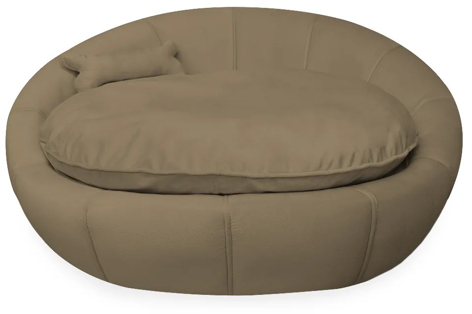 Cama Pet Ariel para Cães e Gatos Almofadada Veludo Cores - Marrom