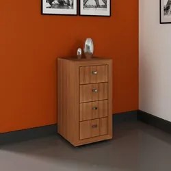 Gaveteiro 4 Gavetas ME4133 Amêndoa - Tecno Mobili