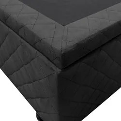Base Box Baú para Cama Casal Queen 158x198cm Bipartido Liz S05 Suede B