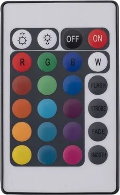 Controle Remoto Rgbw Infra Vermelho Plastico Branco 12V