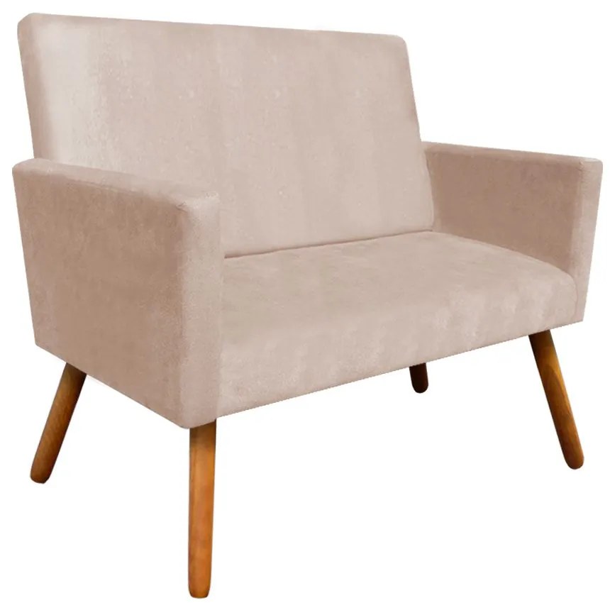 Namoradeira Nina Suede Pés Palito Castanho M11 - D'Rossi - Bege