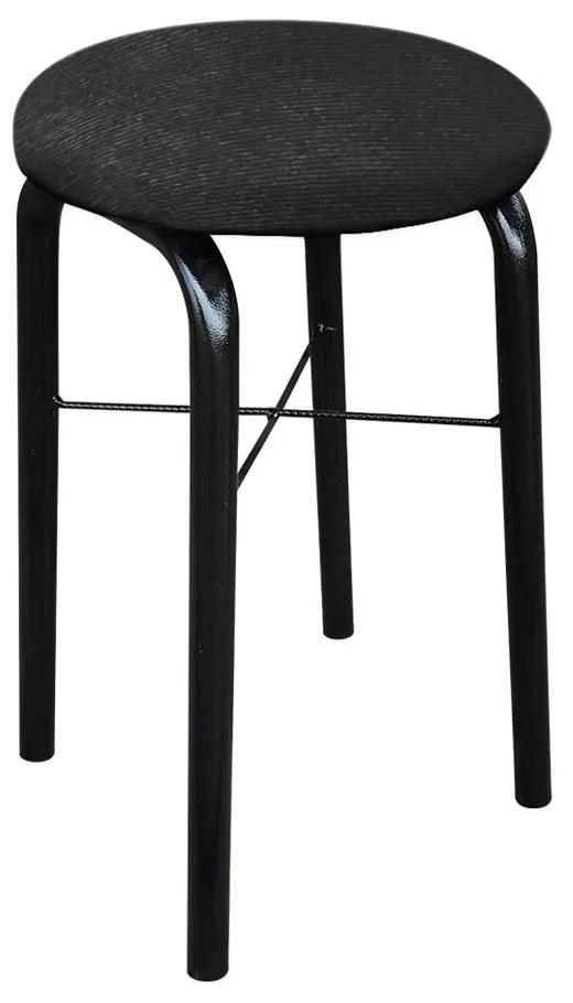 Kit 04 Banquetas Baixa Manu Suede Preto D'Rossi