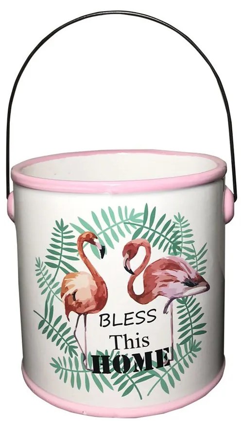 Vaso Decorativo Em Ceramica Com Alca 12,5cm - D'Rossi