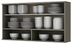 Armário Aéreo 120cm 1 Porta Basculante 100% MDF Connect Duna/Cristal -