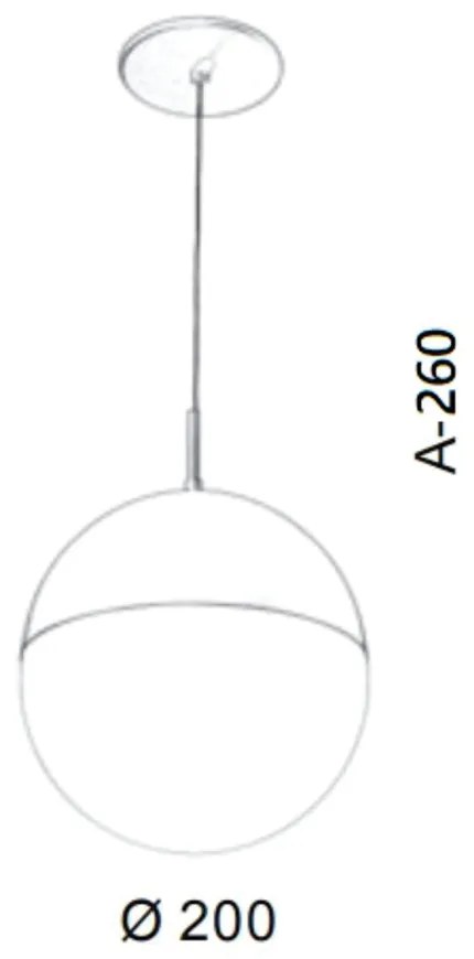 Pendente Globo Ø20X26Cm Metal E Globo Ø20Cm 01Xe27 |Old Artisan Pd-551... (PRETO, AMBAR)
