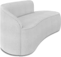 Sofá 3 Lugares 180cm Wendi e Poltrona Steve Boucle Cinza I01  - Mpozen