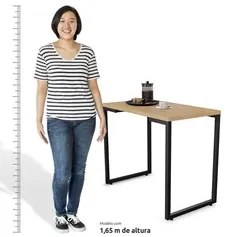 Conjunto Mesa de Cozinha Prattica Industrial 90cm com 2 Banquetas F02