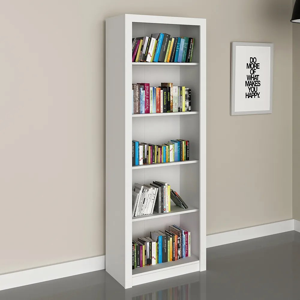 Armário Estante Alto para Escritório Home Office ME4104 MDP Branco G69 - Gran Belo