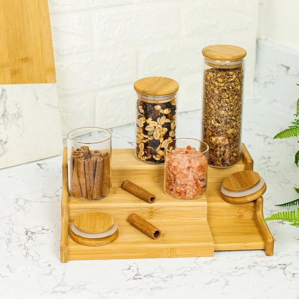 Rack Organizador Extensível De Bambu