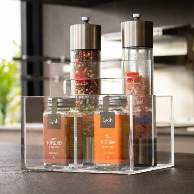 Galheteiro Cruet Stand MDO1 Acrilico