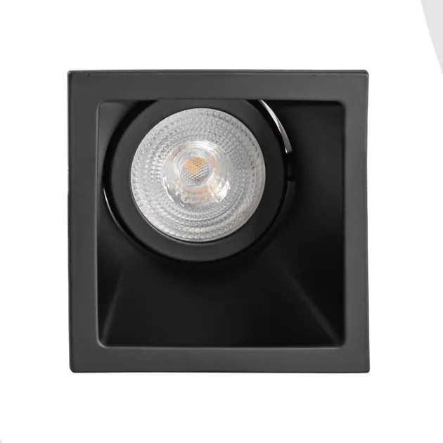 Plafon De Embutir Aluminio Preto Square