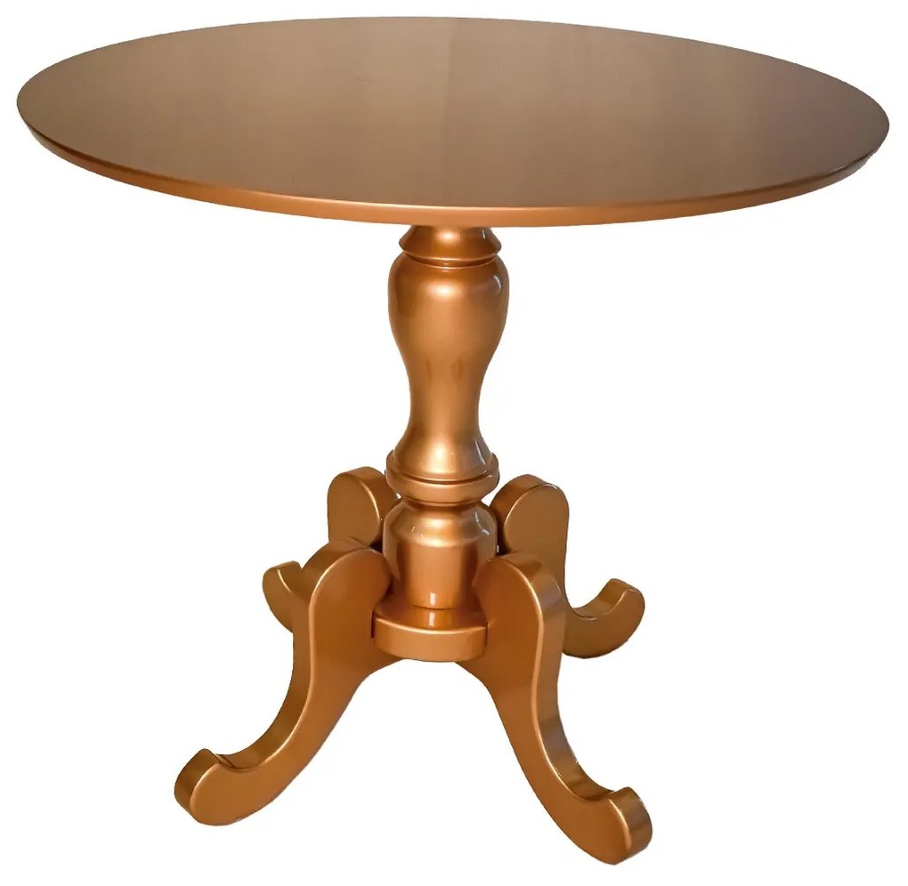 Mesa de Apoio Clássica Redonda Aile 80cm - Dourado Soleil Provençal Kleiner