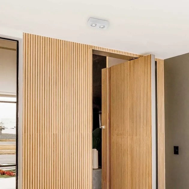 Plafon Sobrepor Aluminio R70 5W 7Cmx26cm - BRANCO