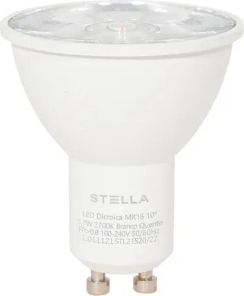 L&amp;#xE2;mpada Led Dicroica Gu10 5,7w 10&amp;#xB0; Irc95 2700k Evo