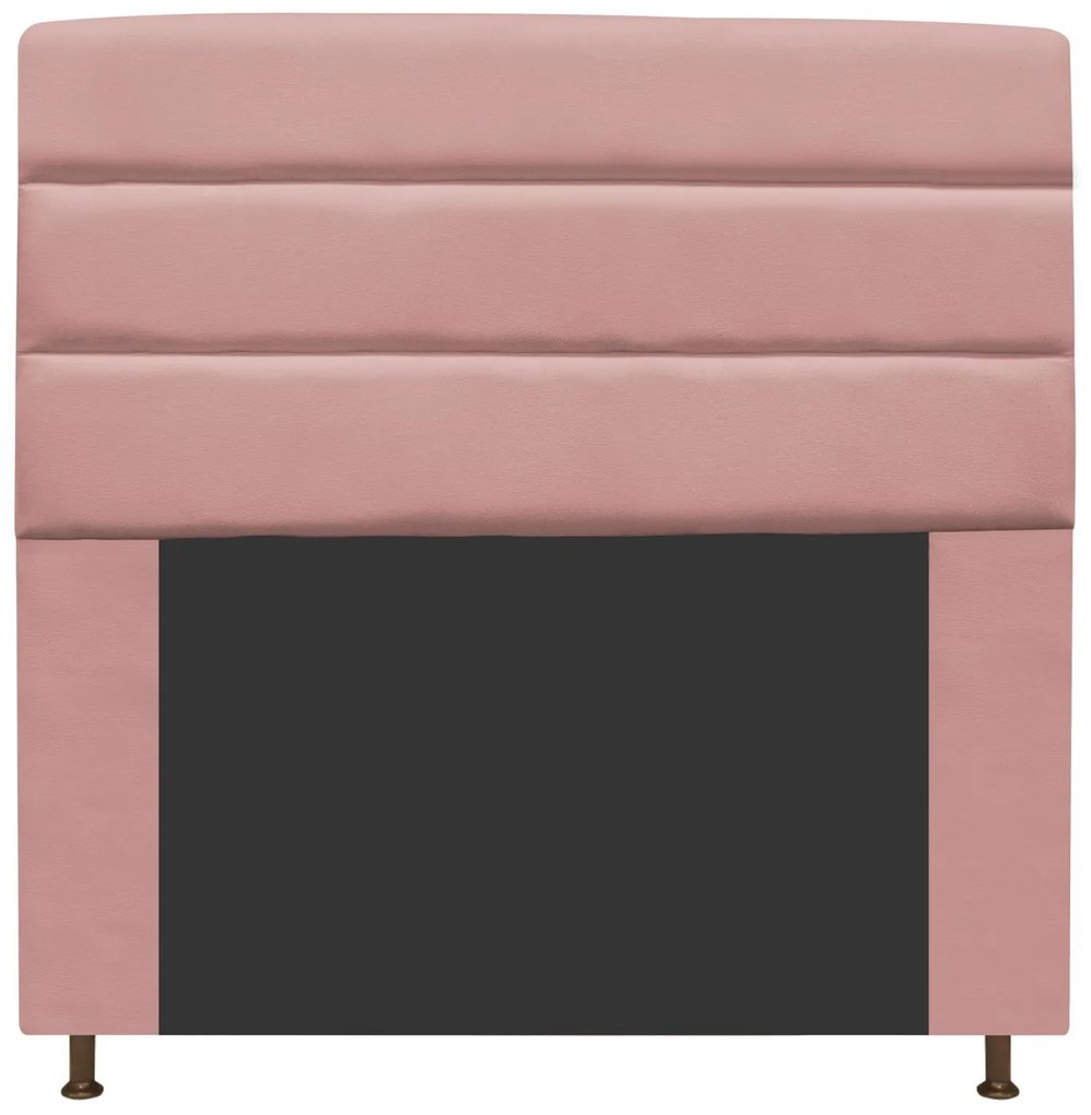 Cabeceira Estofada Turim 160 cm Queen Size Suede Rosê - ADJ Decor