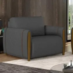 Kit 2 Poltronas Decorativas para Sala de Estar 98cm Amaranto Z32 Linho