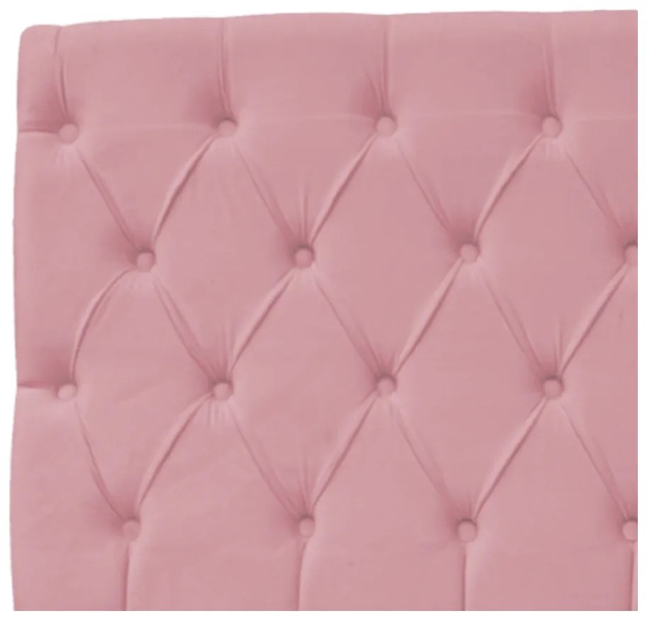 Cabeceira Estofada Liverpool 90 cm Solteiro Suede Rosa Bebê - ADJ Decor