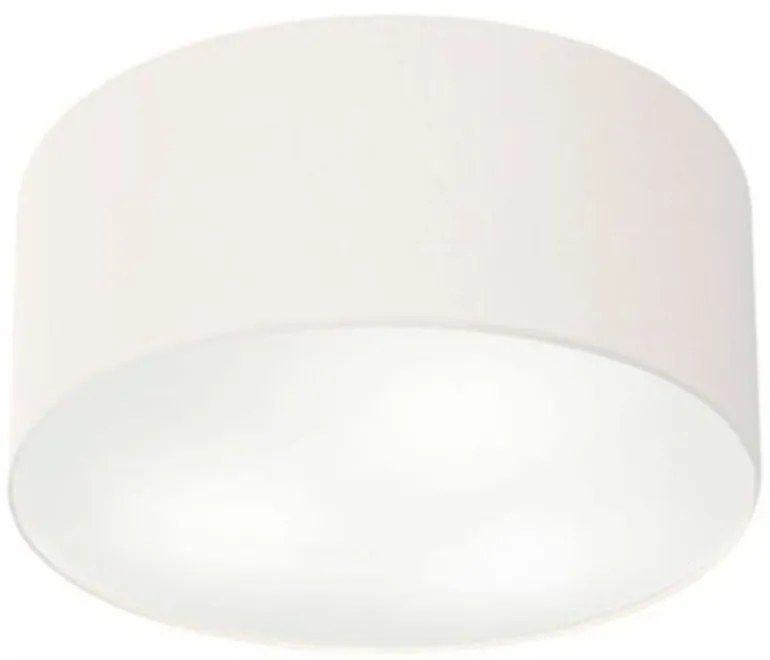 Plafon Cilíndrico Md-3048 Cúpula em Tecido 50x21cm Branco - Bivolt
