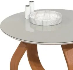Mesa de Centro com Pés de Madeira Kit 2 Samba Off White E05 - Mpozenat