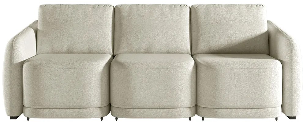 Sofá Cama Modulado Retrátil e Reclinável Decorativo Varsóvia 276cm Bouclê Bege G33 - Gran Belo
