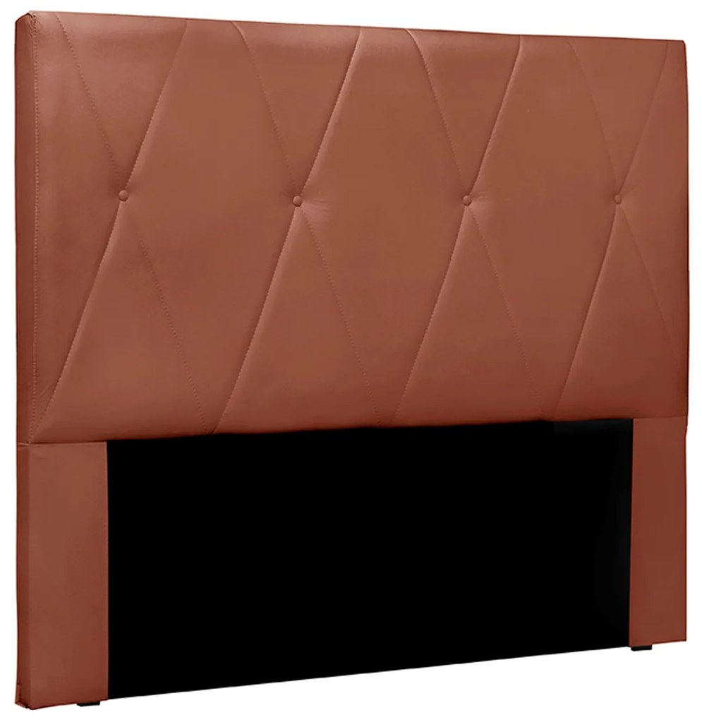 Cabeceira Decorativa Casal 1,40M Yves Veludo Cobre G63 - Gran Belo
