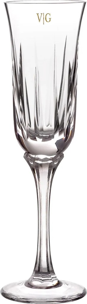 Taça de Cristal Mozart Basic Sonata Lapidado p/ Champagne 190ml Incolor - 66