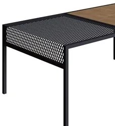 Mesa de Centro Retangular Estilo Industrial York Vermont/Preto - Artes