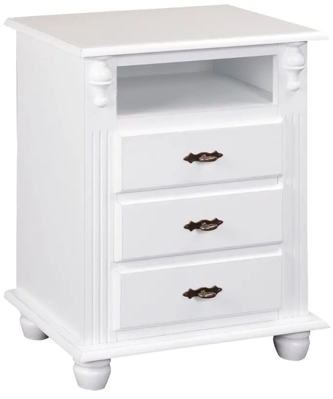 Mesa de Cabeceira 3 Gavetas com Nicho - Wood Prime MY 907449