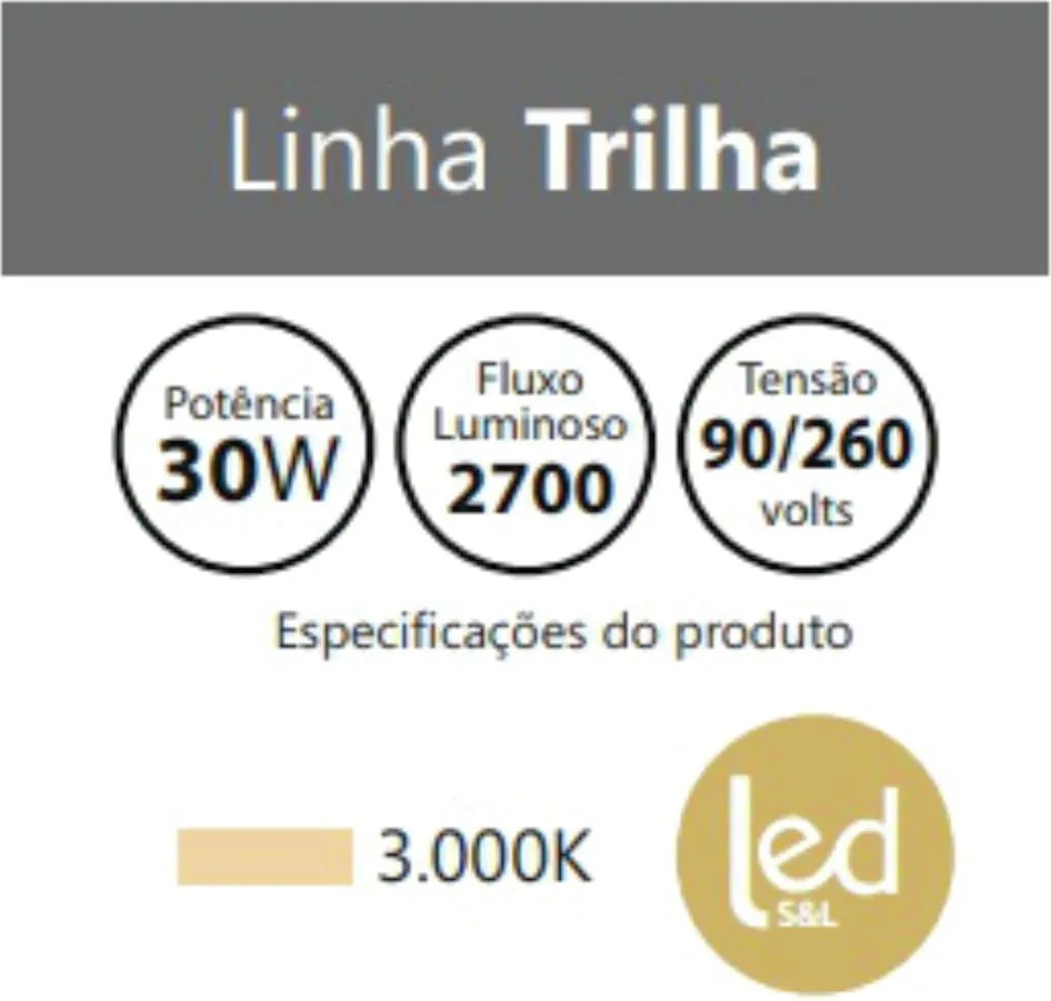 Pendente Trilha Ø60X10Cm Led 30W 3000K Bivolt / Dourado |S&l Iluminaçã... (Dourado)