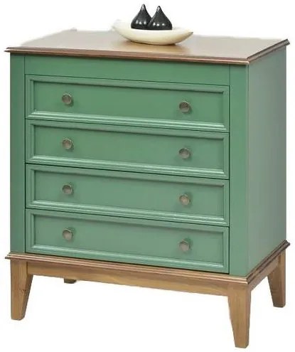 Comoda Luna 4 gavetas Verde 83cm - 58741 Sun House