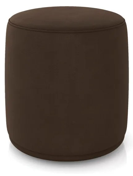 Puff Redondo Orgânico para Sala Malu Suede M11 - D'Rossi - Marrom