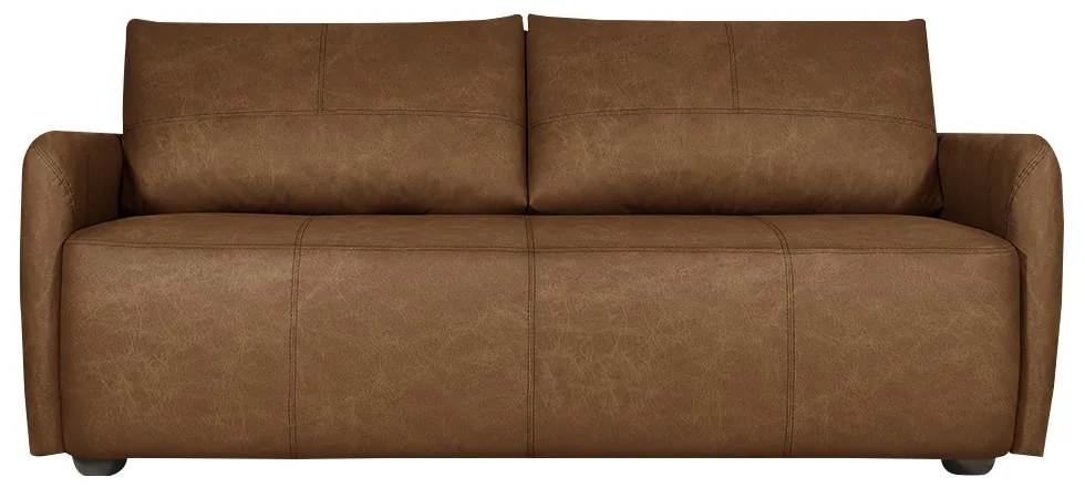 Sofá Decorativo Sala de Estar Lily 3 Lugares 200cm Couro Caramelo G34 - Gran Belo