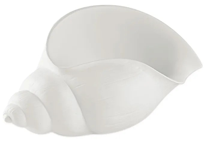Enfeite Decorativo "Concha" Em Poliresina Off White 17x34 Cm - D'Rossi