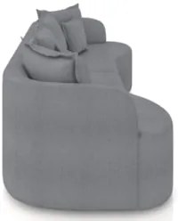 Sofá 4 Lugares 290cm Orgânico Quito Z08 Boucle Grafite - Mpozenato