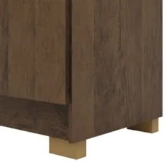 Guarda Roupa Casal 218cm Com Espelho Bolty Imbuia Rústico V02 - Mpozen