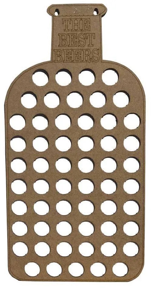 Quadro Decorativo Porta Tampinhas MDF Garrafa 25x50 cm - D'Rossi