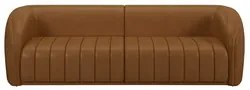 Sofá Decorativo 3 Lugares 252cm e Poltrona Meris M22 Sintético Caramel