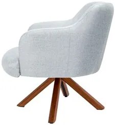 Kit 2 Poltronas Decorativas Giratórias Base Giromad Madeira Jade Linho
