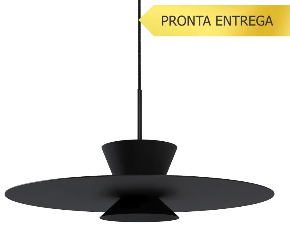 Pendente Tule Ø50X25Cm 1Xmr16 - Usina 25120/50 (FN-F - Fendi Fosco, Igual a Cor 1)