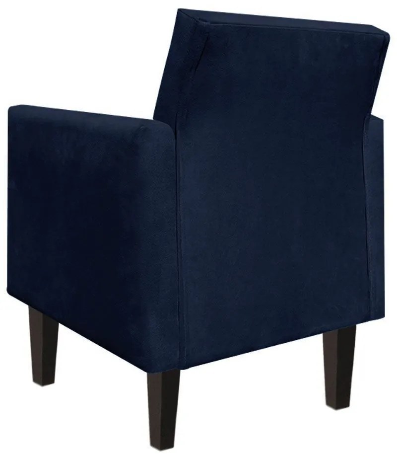 KIT 02 POLTRONAS JADE SUEDE AZUL MARINHO
