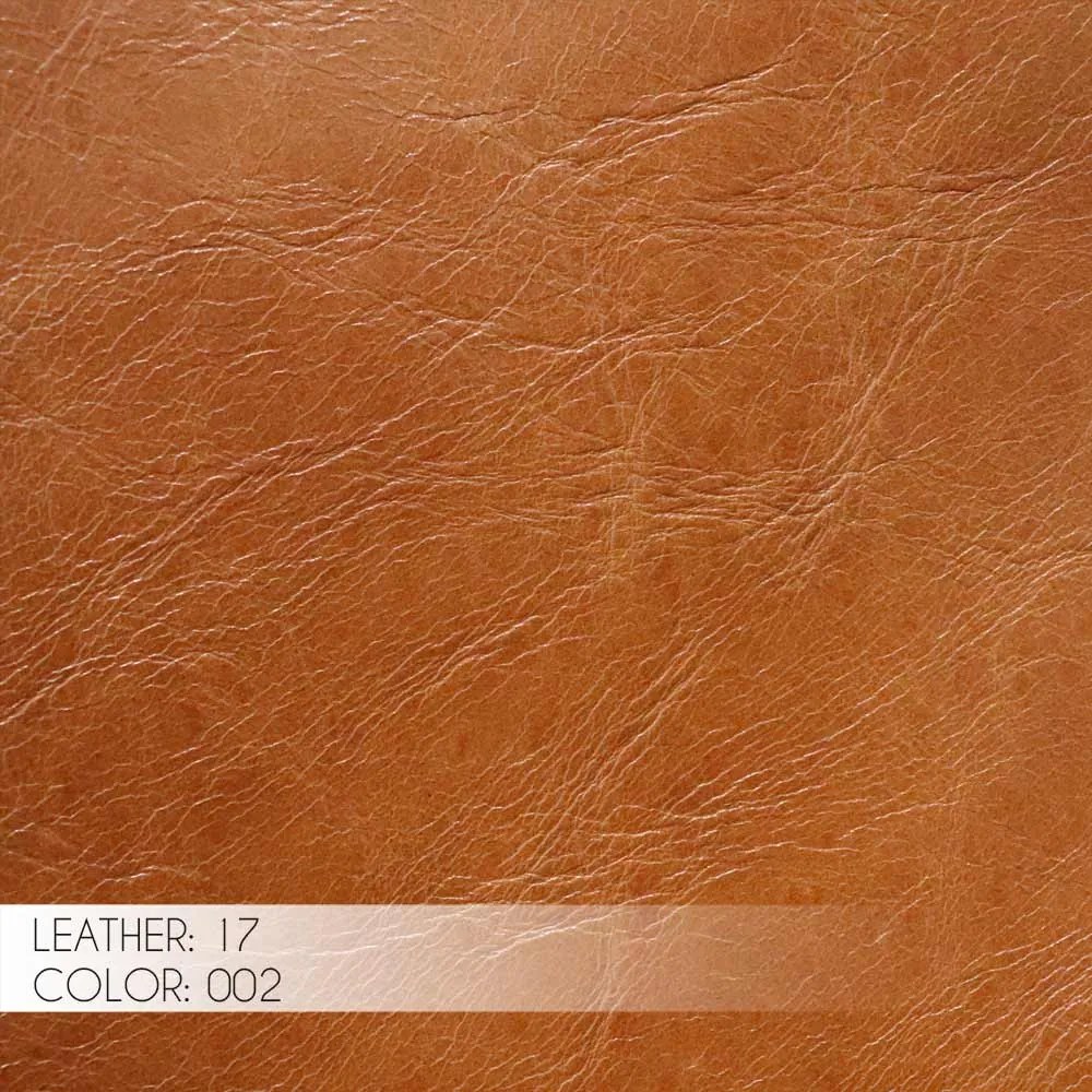 Kit 2 Puff Decorativo Sala de Estar Rene Debrum Couro Caramelo G72 - Gran Belo