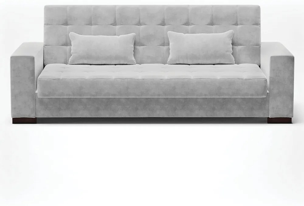 Sofá Cama Casal 3 Lugares 210cm Lisboa Suede  D03 - D'Rossi - Cinza