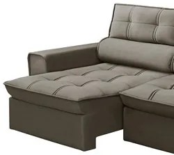 Sofá Retrátil Reclinável 3 Lugares 200cm Blanches F05 Veludo Castor -