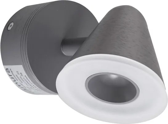 Arandela Led Aluminio Cinza 5W 3000K Flora