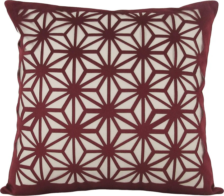 Capa Almofada Corte a Laser Provence Spin Marsala 50x50cm