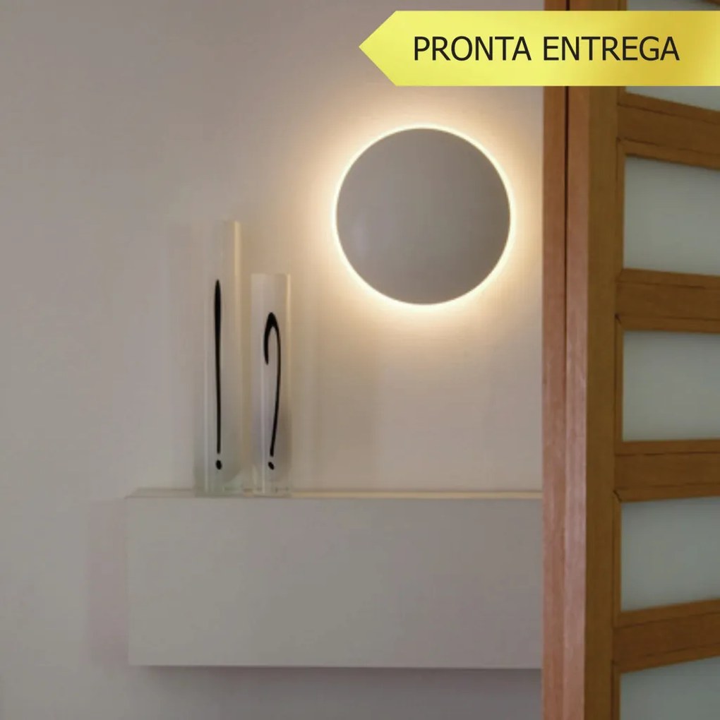 Arandela Eclipse Curvo 4Xg9 Ø40X7Cm | Usina 239/40 (BT - Branco Texturizado)