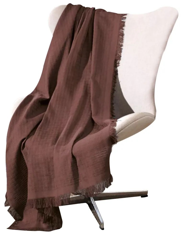 Manta de Algodao Unicolor Liso Marrom 150 x 210 Cm D06 - D'Rossi