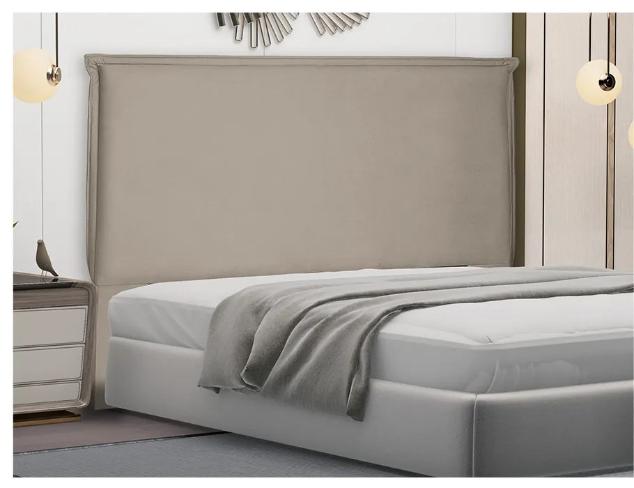 Cabeceira Garden Para Cama Box Queen 160 cm Suede Bege - D'Rossi