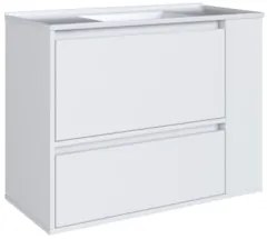 Gabinete de Banheiro 80cm com Lavatório 1 Porta Zeus Branco F10 - Mpo